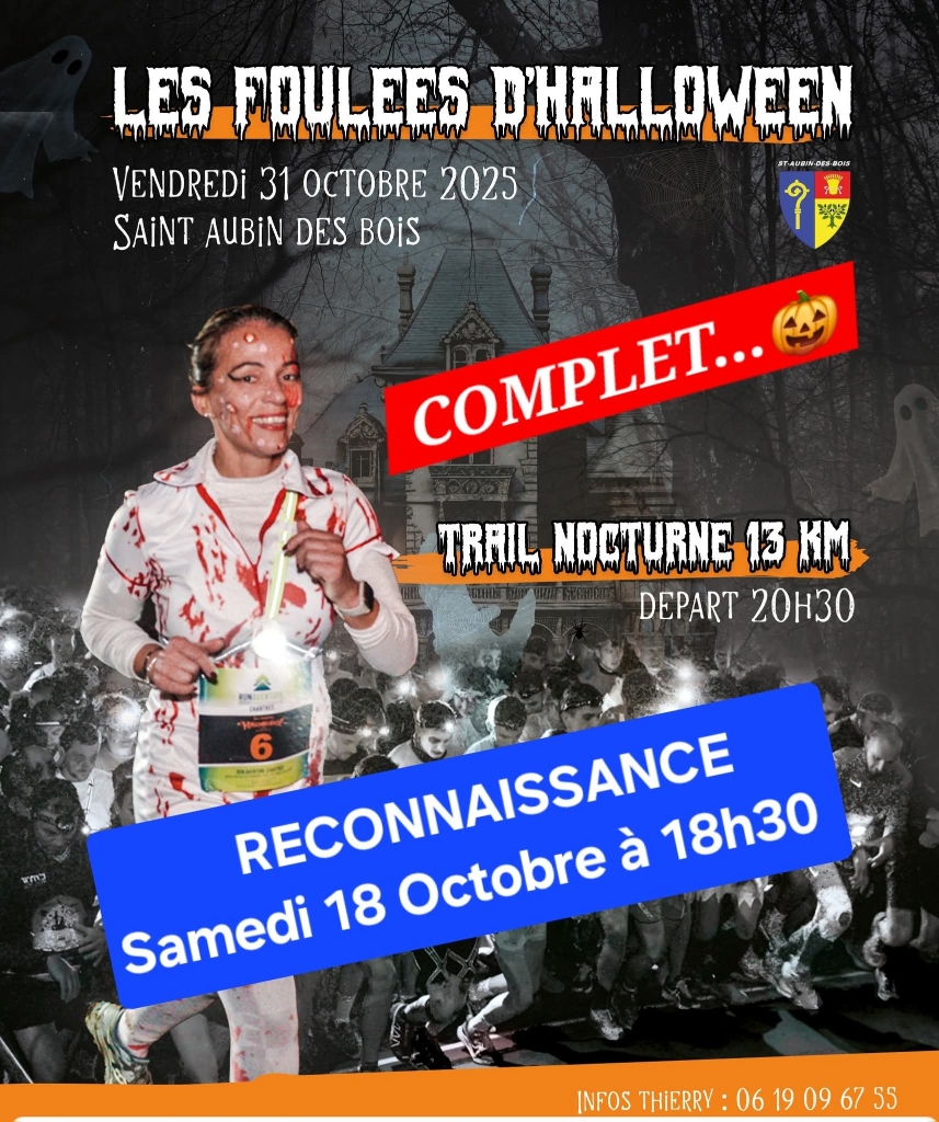 LES FOULEES D'HALLOWEEN 2025 A SAINT AUBIN DES BOIS
