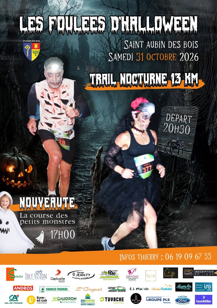 LES FOULEES D'HALLOWEEN 2026 A SAINT AUBIN DES BOIS