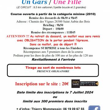 UN GARS UNE FILLE (duo mixte) 2024